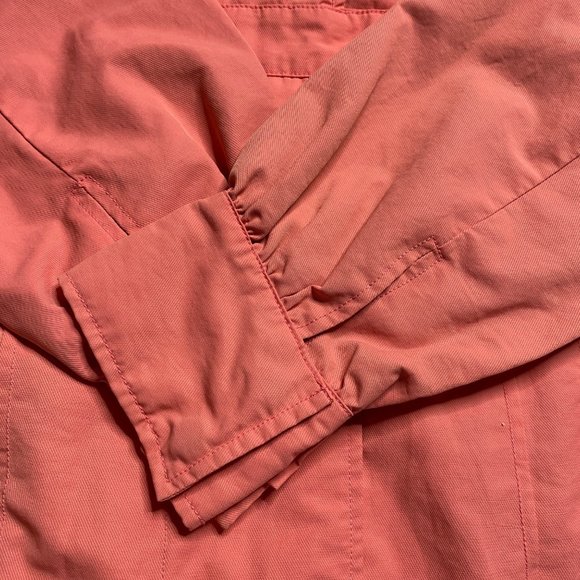 Tulle Anthropologie Women Salmon Pink Mid Length Utility Rain Jacket A7275 Large - Picture 10 of 12